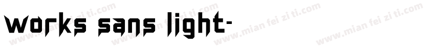 works sans light字体转换